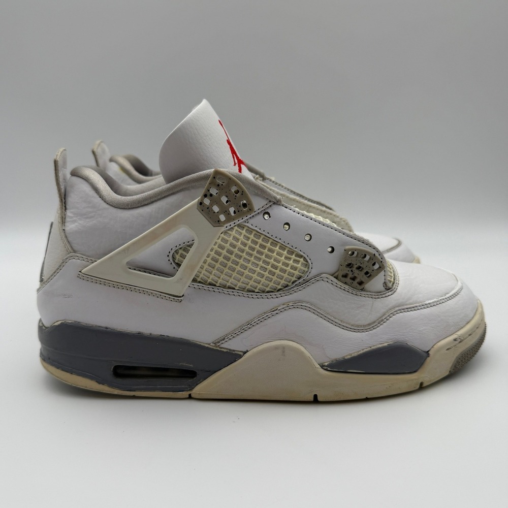 Nike Air Jordan 4 Retro White Oreo Cement Mens Size 10 Shoes Sneakers - Picture 4 of 6